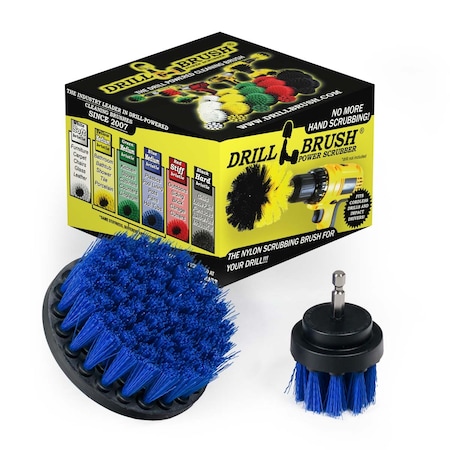 Drill Brush Power Scrubber By Useful Products 5 in W 5 in L Brush, Blue B-S-42-QC-DB